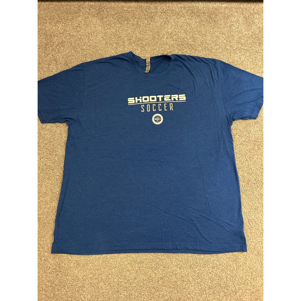 Next Level Shooters Soccer T-Shirt Mens 3XL Blue Excellent Graphic Tee SSC Utah